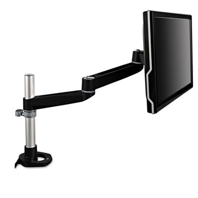 3M MA140MB Single-Swivel Monitor Arm 4 .5 x 25 .5 Black-Gray