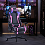 Gaming Chair with Footrest Speakers Video Game Chair Bluetooth Music Heavy Duty Ergonomic Computer Office Desk Chair (Colorful)-1