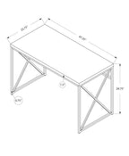 Brown Black Particle Board Metal  Computer Desk