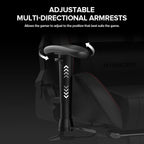 Gaming Chair with Footrest Speakers Video Game Chair Bluetooth Music