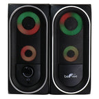 beFree Sound 2.0 Computer Gaming Speakers with LED RGB Lights