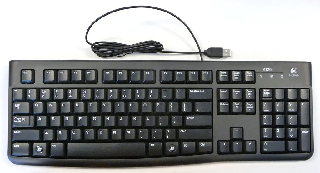Logitech K120 USB Wired Standard Keyboard (Renewed)