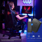 Gaming Chair with Footrest and Bluetooth Speakers Music Video Game Chair Heavy Duty Ergonomic Computer Office Desk Chair (Blue)-4