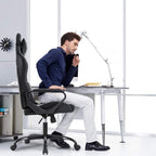 Gaming Chair Racing Chair Office Chair Ergonomic High-Back Leather Chair Reclining Computer Desk Chair Executive Swivel Rolling Chair with Adjustable Headrest Lumbar Support for Women, Men-1