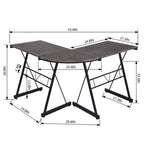 Modern Compute Corner Desk L-Shaped Desk Home Office Gaming Desk
