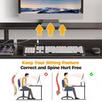 Computer Desk L Shaped 56.7" with LED Lights and Power Outlets,